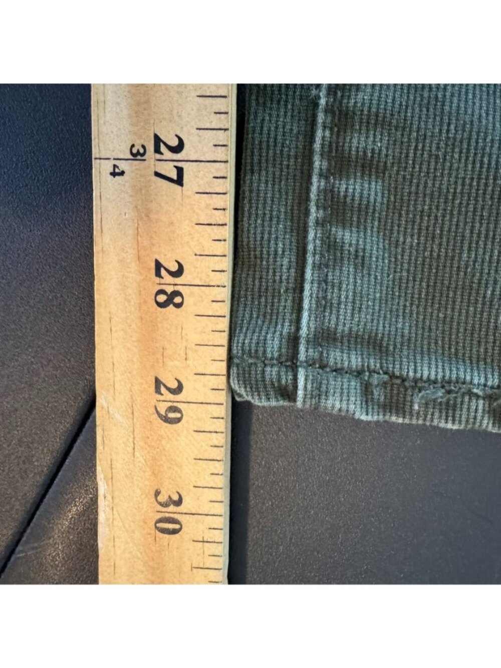 Levis Men's 513 Green Textured Straight Leg Jeans, Size 36x30 - Picture 5 of 5
